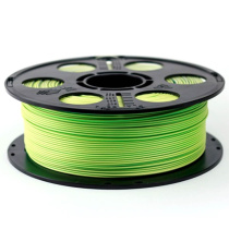 Катушка трёхцветного PLA-шелк  пластика Bestfilament 1.75 мм 1кг., желтый-зеленый-серебро