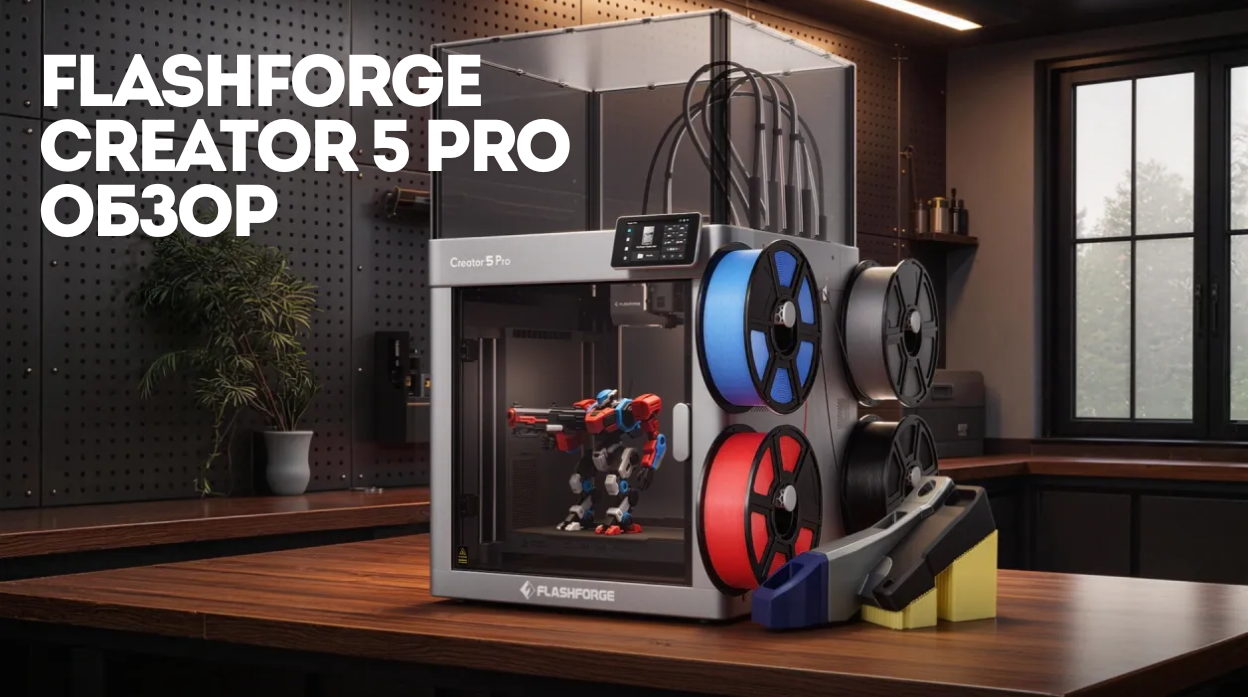 FlashForge Creator 5 Pro: четыре головы лучше одной
