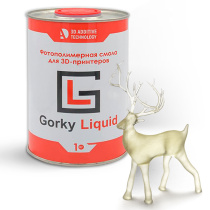 Фотополимерная смола Gorky Liquid Reactive, полупрозрачная желтая (1 кг)