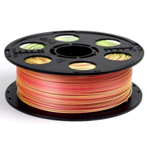Катушка трёхцветного PLA-шелк  пластика Bestfilament 1.75 мм 1кг., красный-желтый-синий
