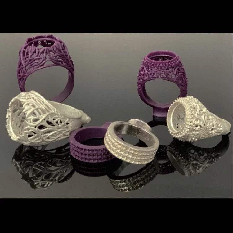 Ажурные кольца из Wax-like Castable и готовые отливки