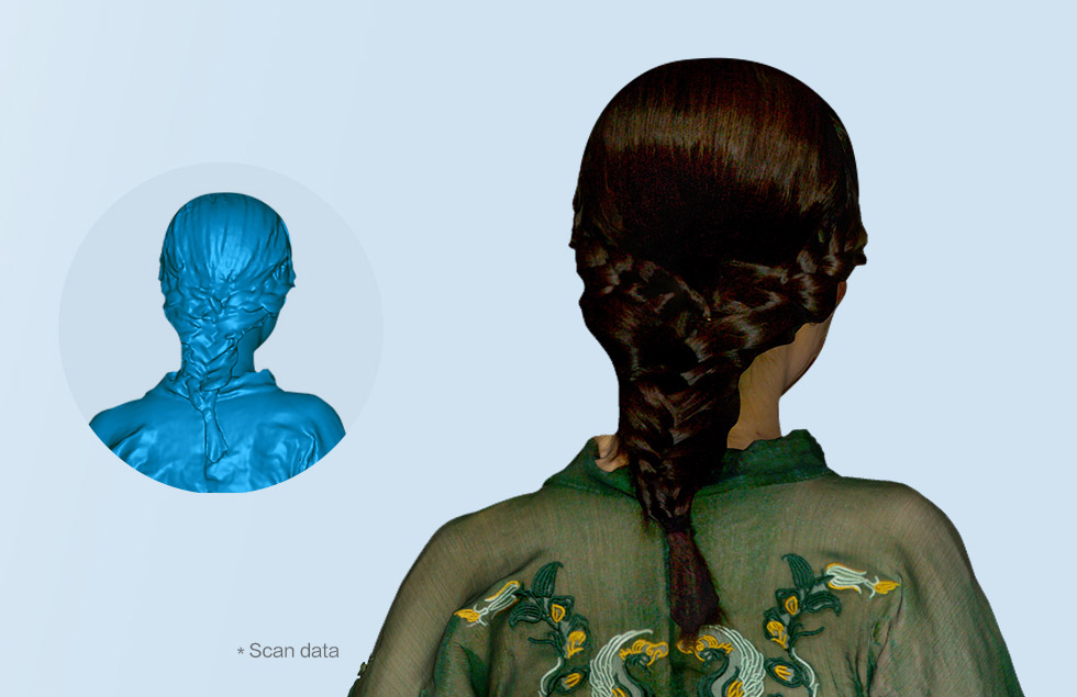 EinScan H Сканирование волос