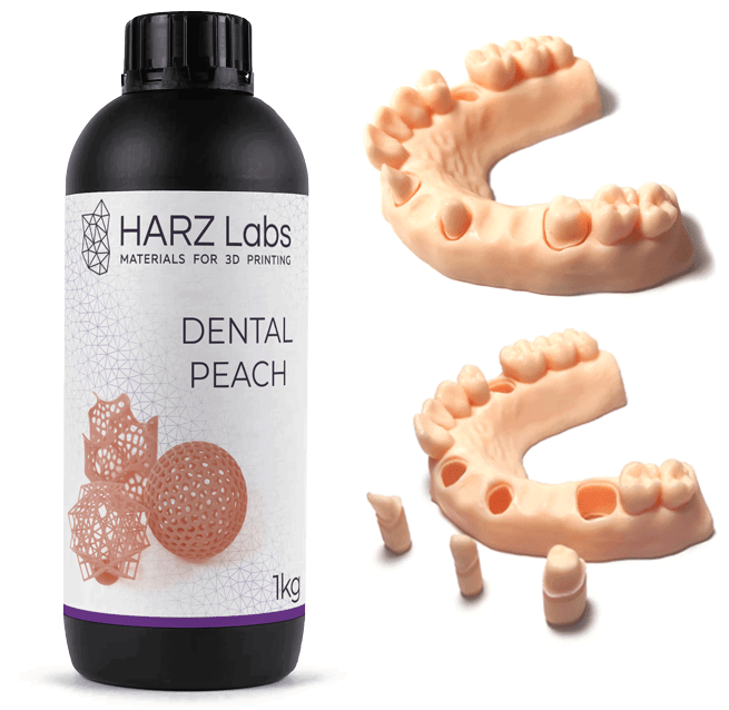 Фотополимерная смола Harzlabs Dental Peach Фотополимерная смола Harzlabs Dental Peach